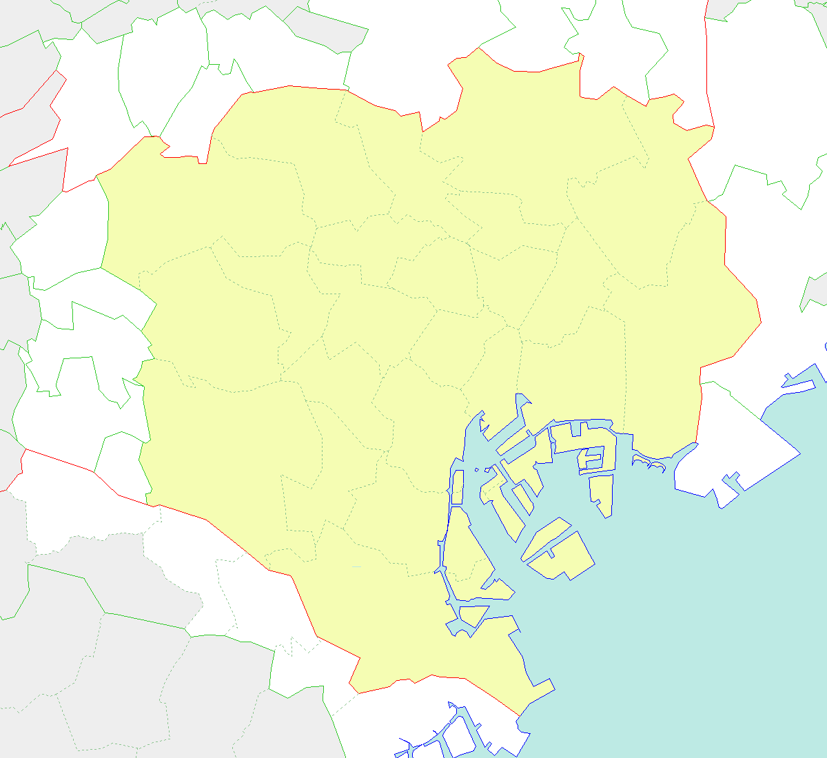 東京２３区地図